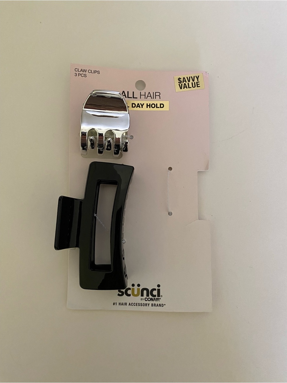 2 Scunci Claw Hair Clips